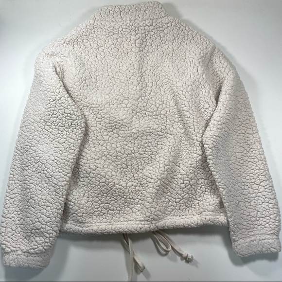 Anthropologie RD style cream color 1/2 zip sherpa pullover Size S - Picture 8 of 9
